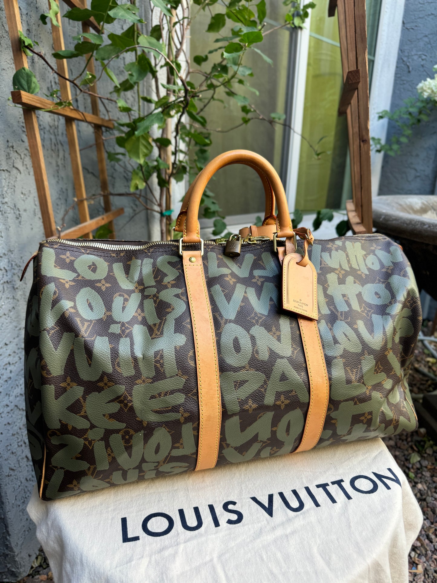 Louis Vuitton Limited Edition Monogram Graffiti 50 Keepall Duffel