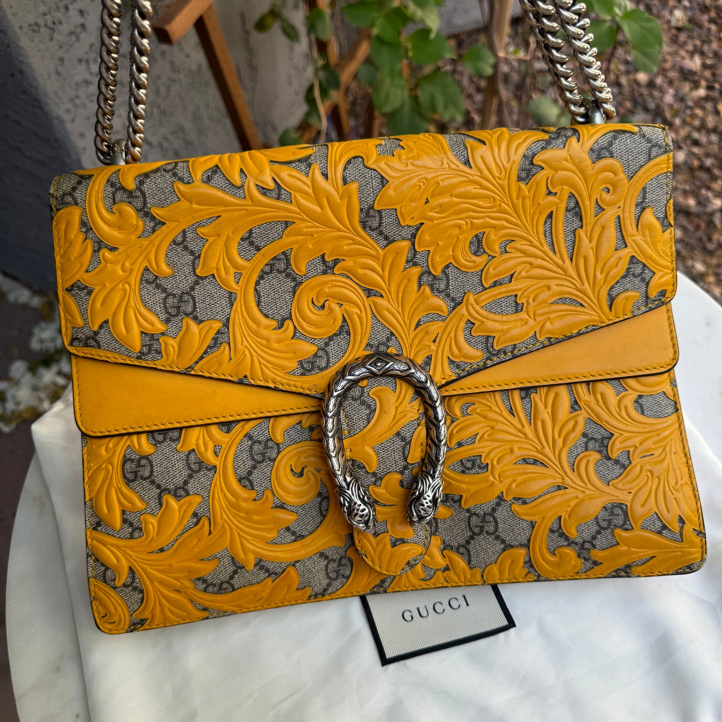 Gucci GG Supreme Arabesque Medium Dionysus Shoulder Bag