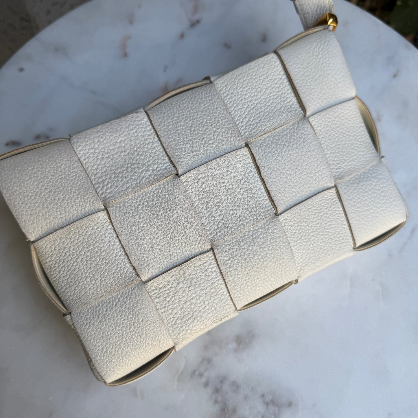 Bottega Veneta Grained Calfskin Maxi Intrecciato Cassette Crossbody