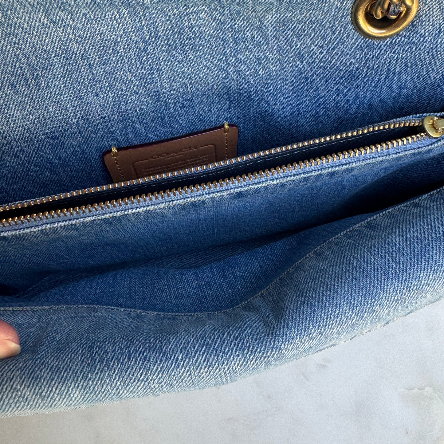Coach Quilted Denim Tabby 26 Shoulder Bag