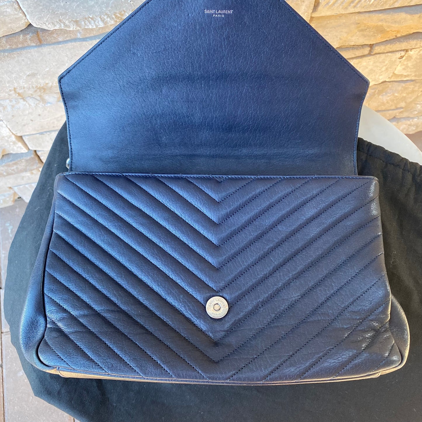 Saint Laurent Large Monogram Matelasse College Bag