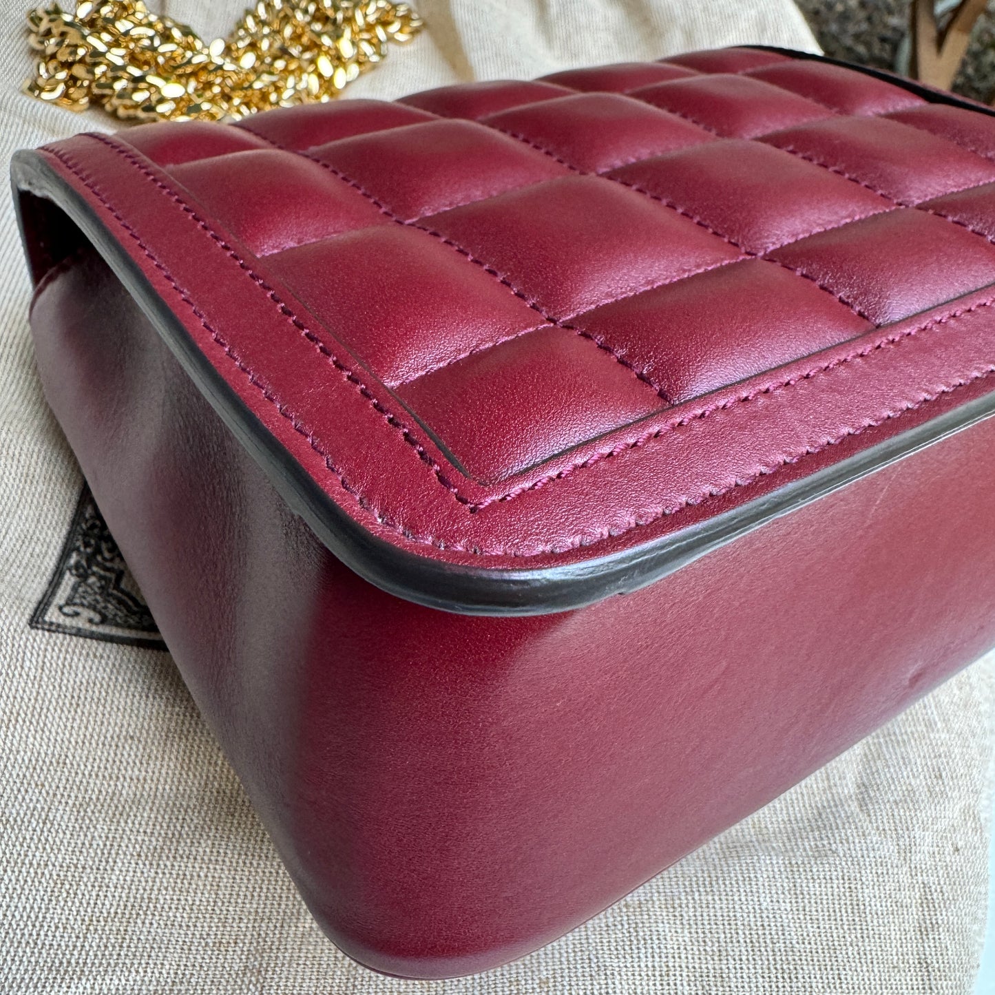 Gucci Deco Mini Flap Leather Crossbody