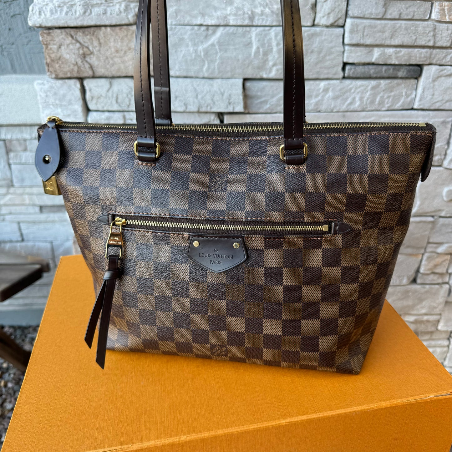 Louis Vuitton Iena PM Damier Ebene Tote