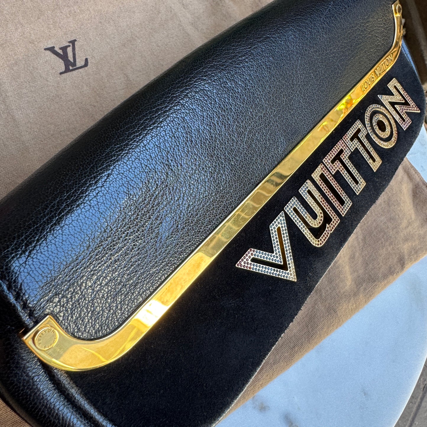 Louis Vuitton Avant Garde Leather Pochette Shoulder Bag
