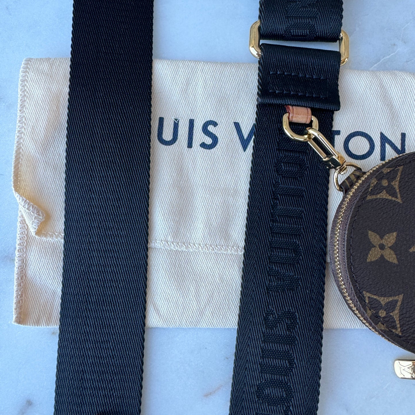 Louis Vuitton Monogram Multi-Pochette Accessoires Bandouliere Strap & Coin Pouch