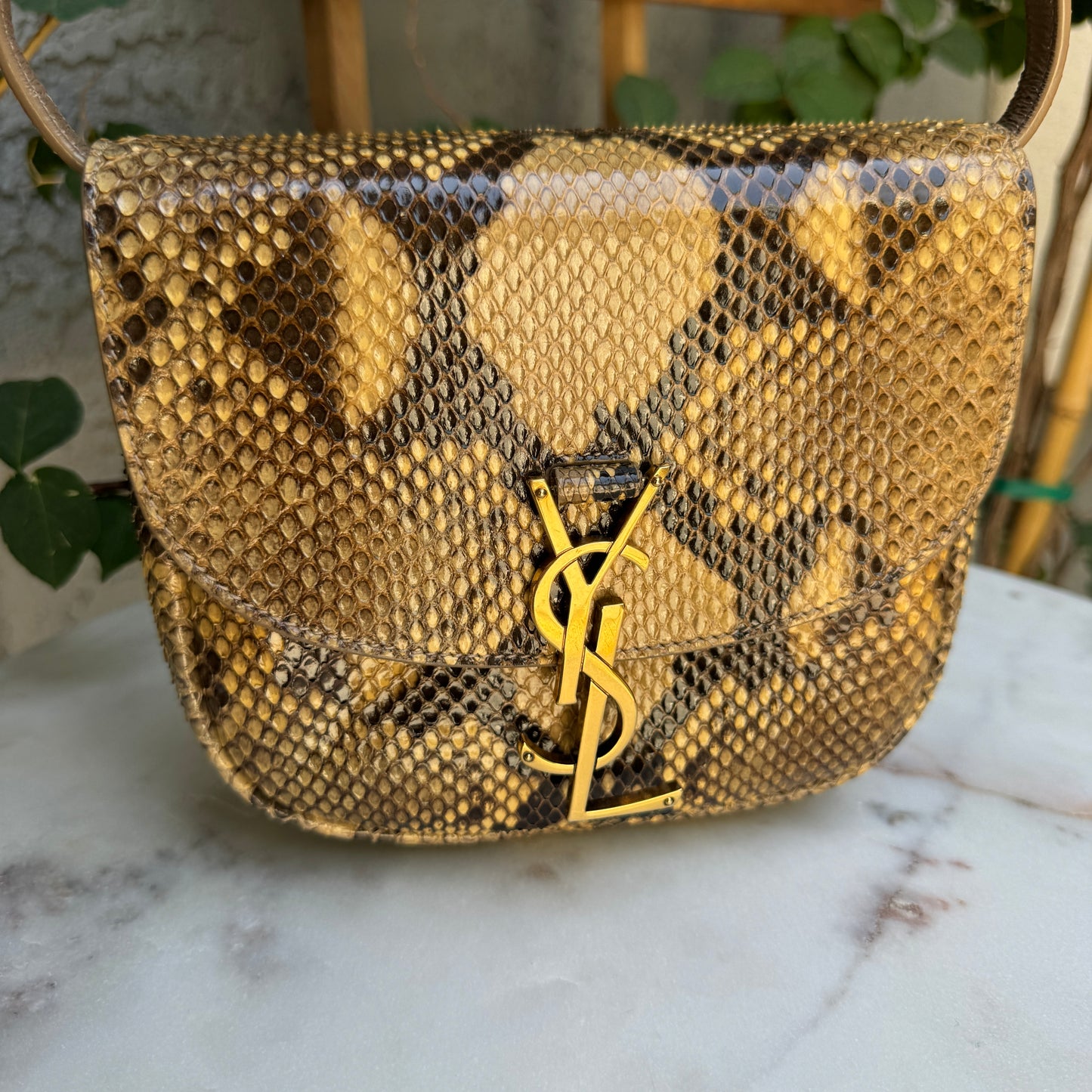 Saint Laurent Kaia Python Crossbody