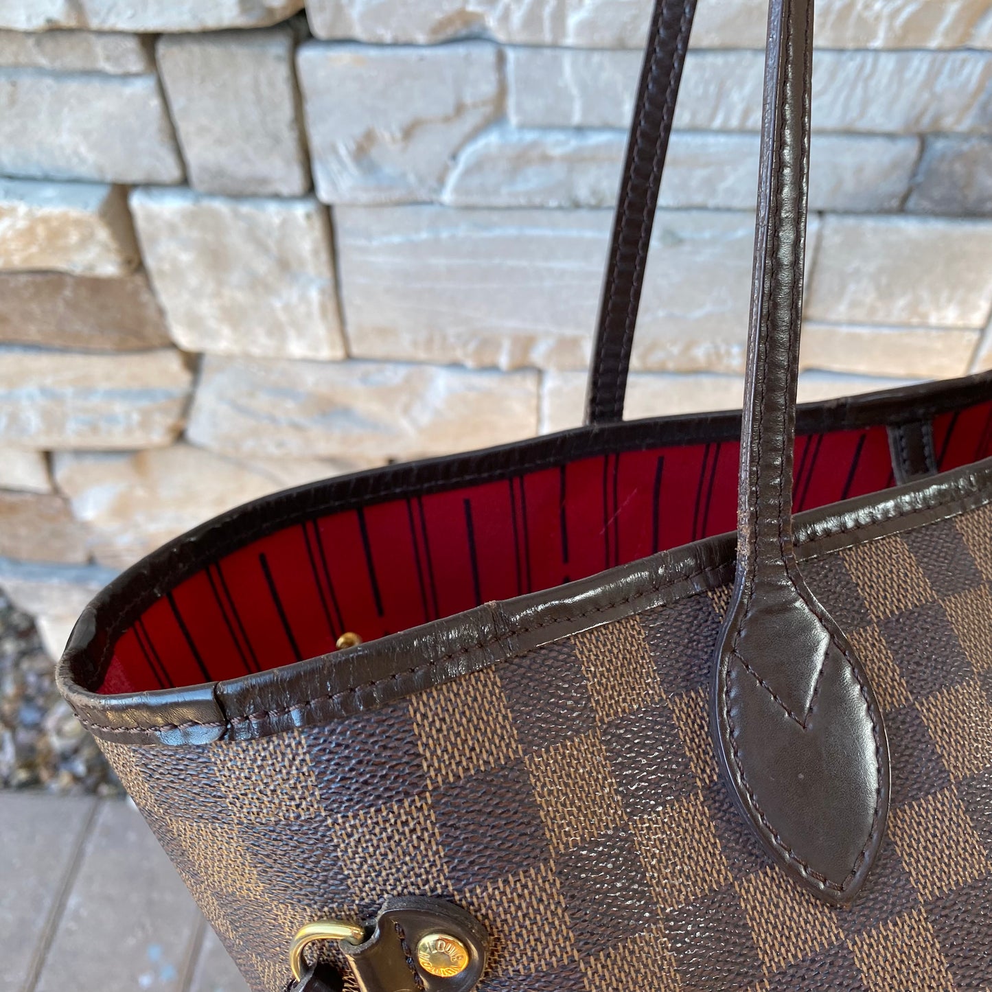 Louis Vuitton Damier Ebene Neverfull MM Tote