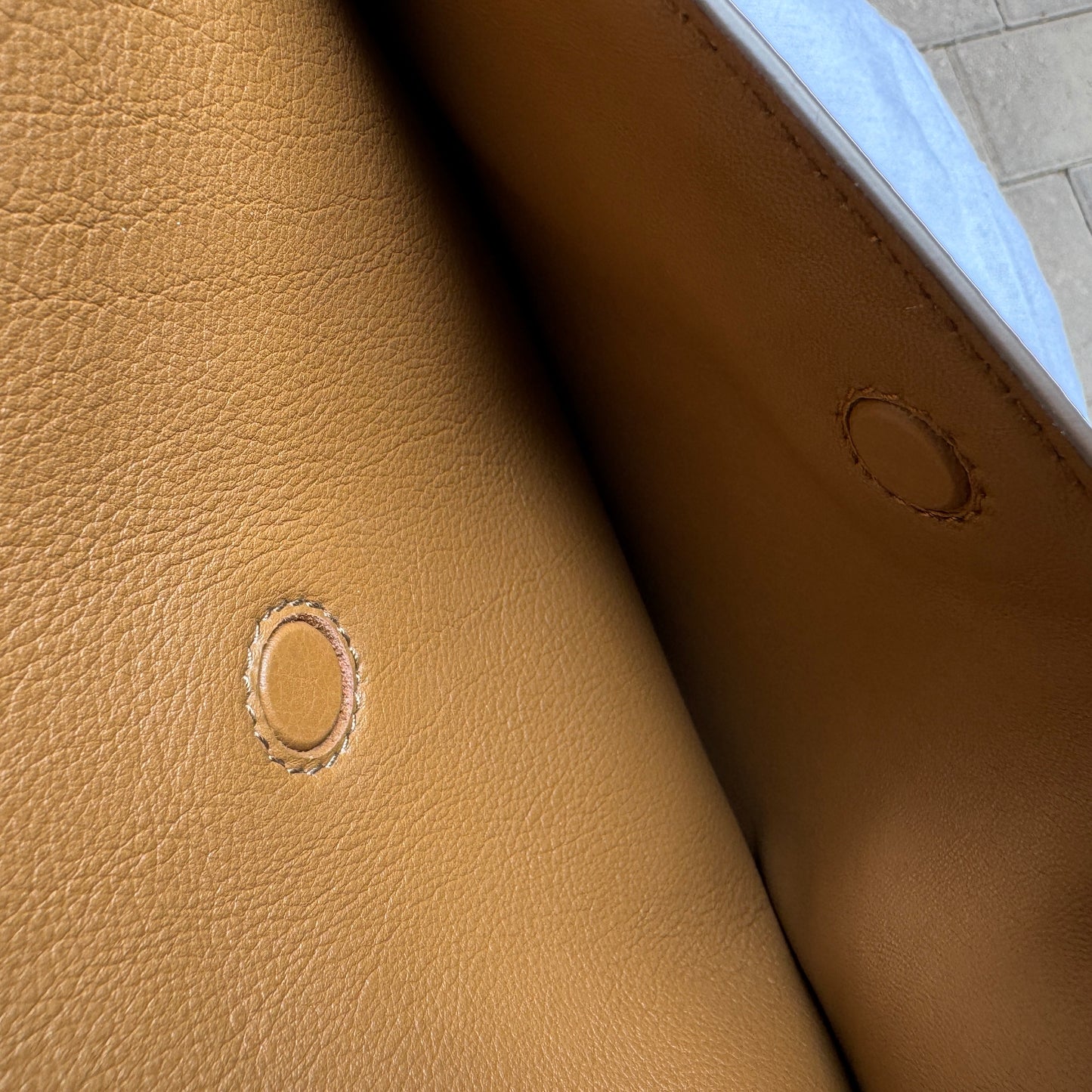 Prada Doux Extra Large Caramel Leather Shoulder Bag
