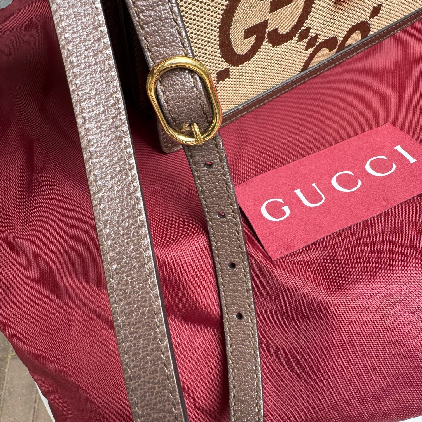 Gucci Ophidia Jumbo Monogram Top Handle Crossbody