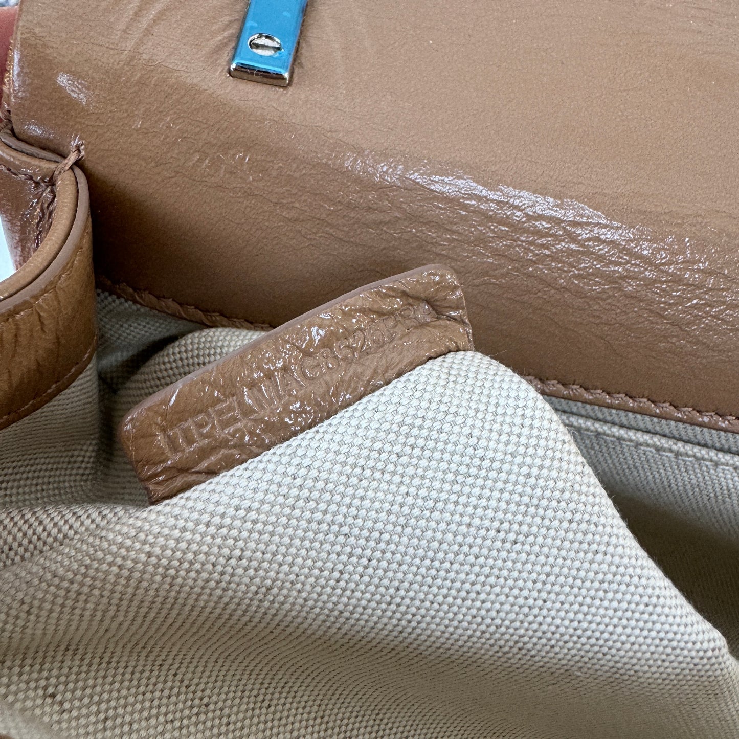 Burberry Lola Small Patent Leather Resin Shoulder Bag