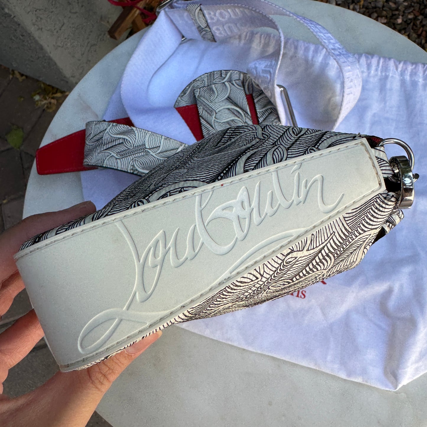 Christian Louboutin Loubila Hybrid Monogram Pouch Crossbody