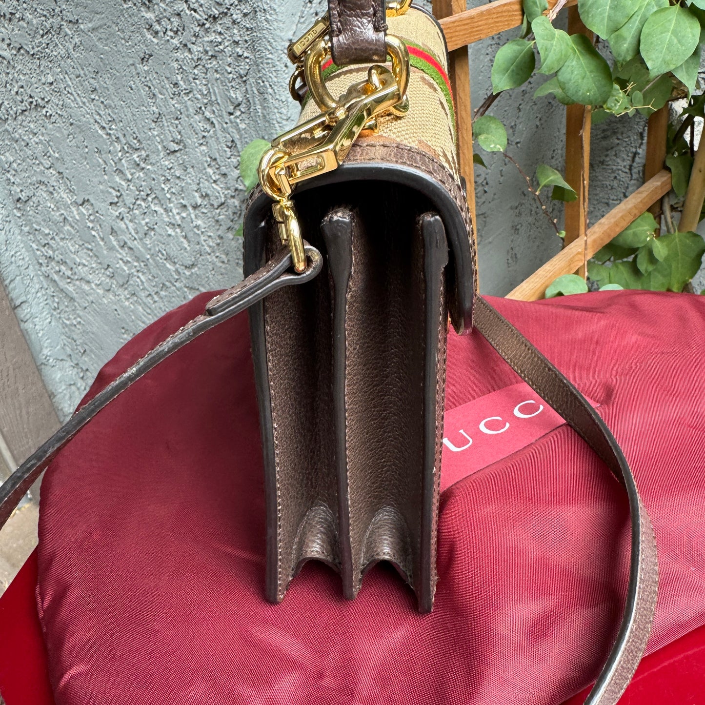 Gucci Ophidia Jumbo Monogram Top Handle Crossbody