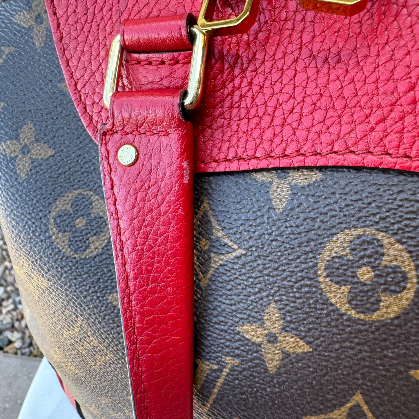 Louis Vuitton Leather and Monogram Canvas Retiro NM