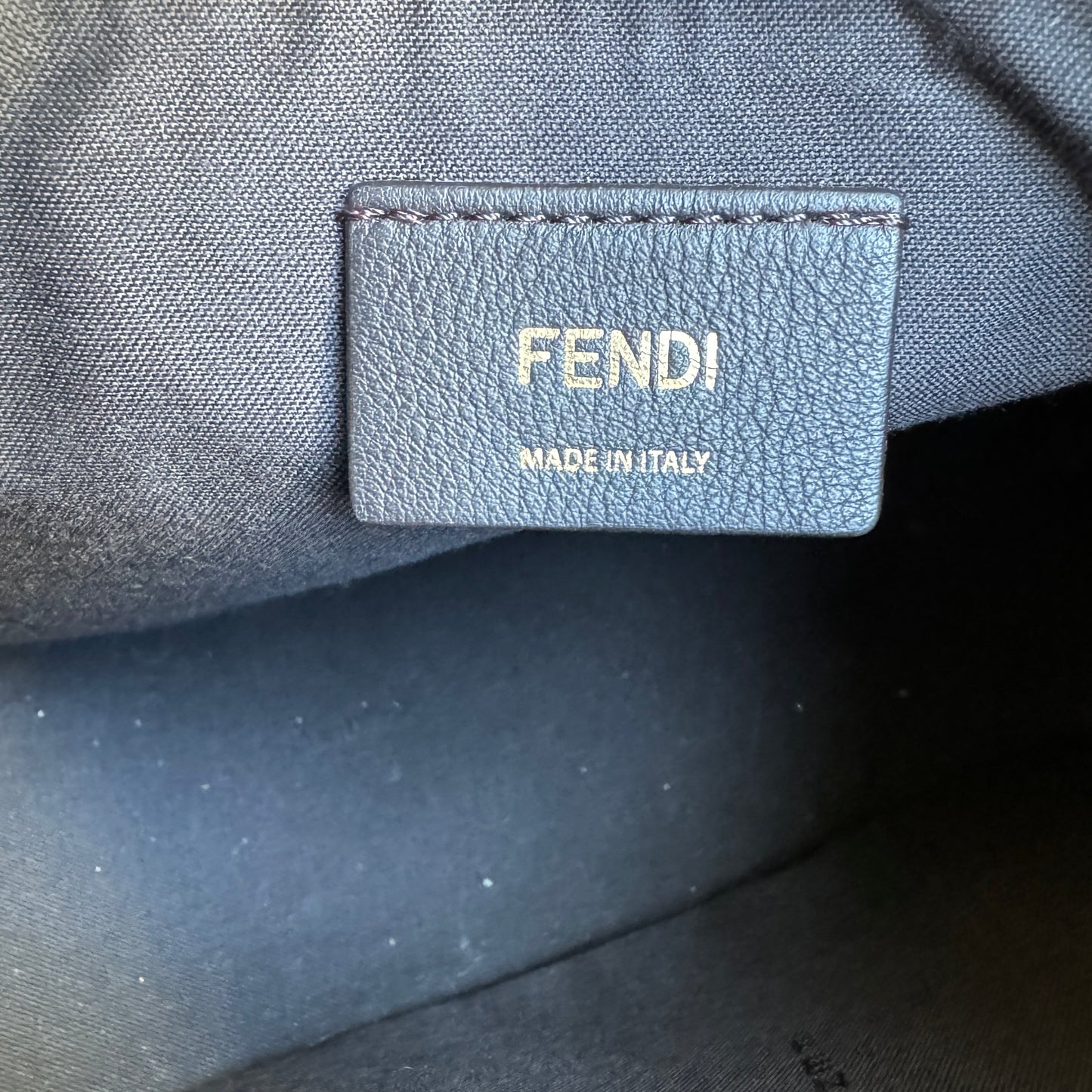 Fendi Zucca Monogram Crescent Small Fendigraphy Shoulder Bag