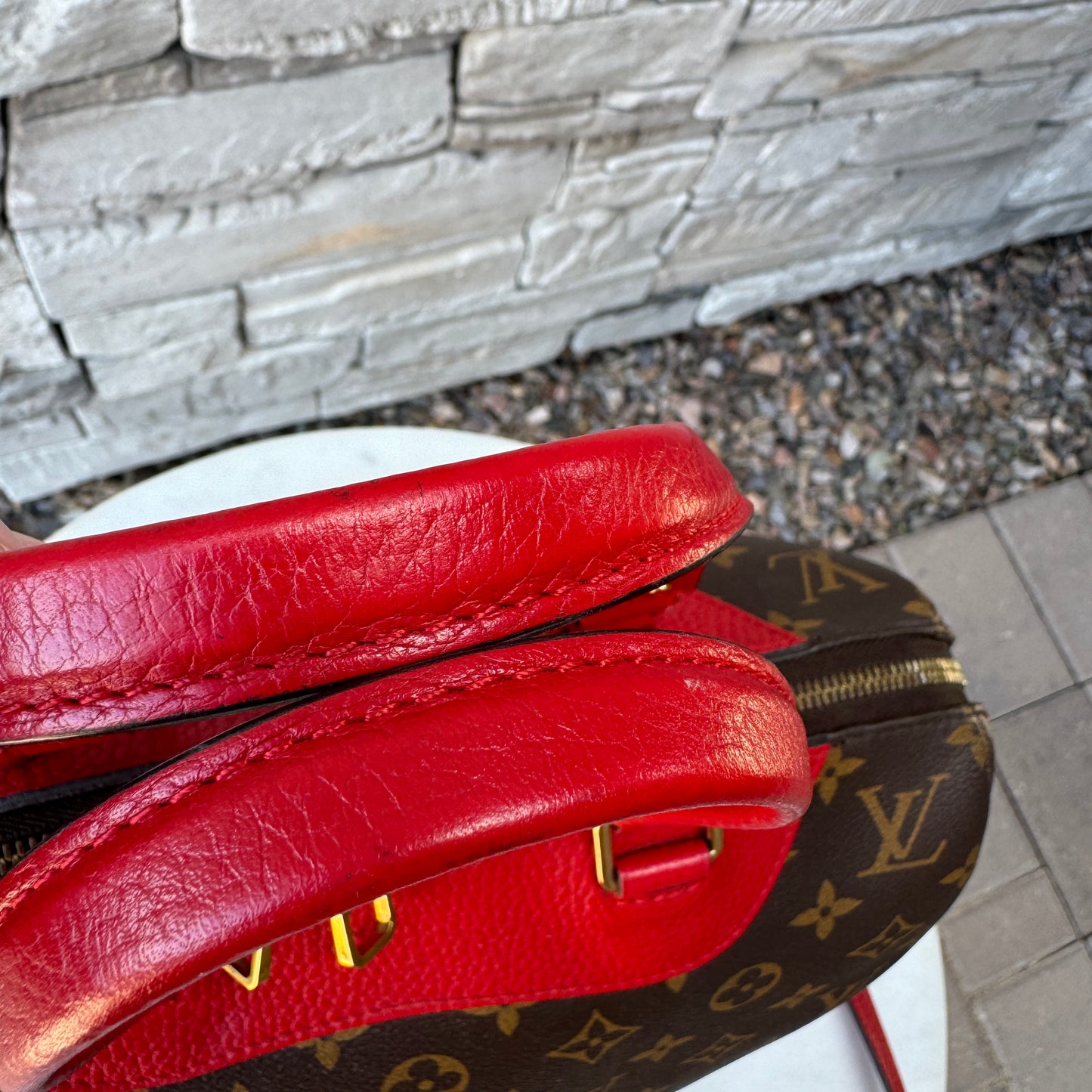 Louis Vuitton Leather and Monogram Canvas Retiro NM