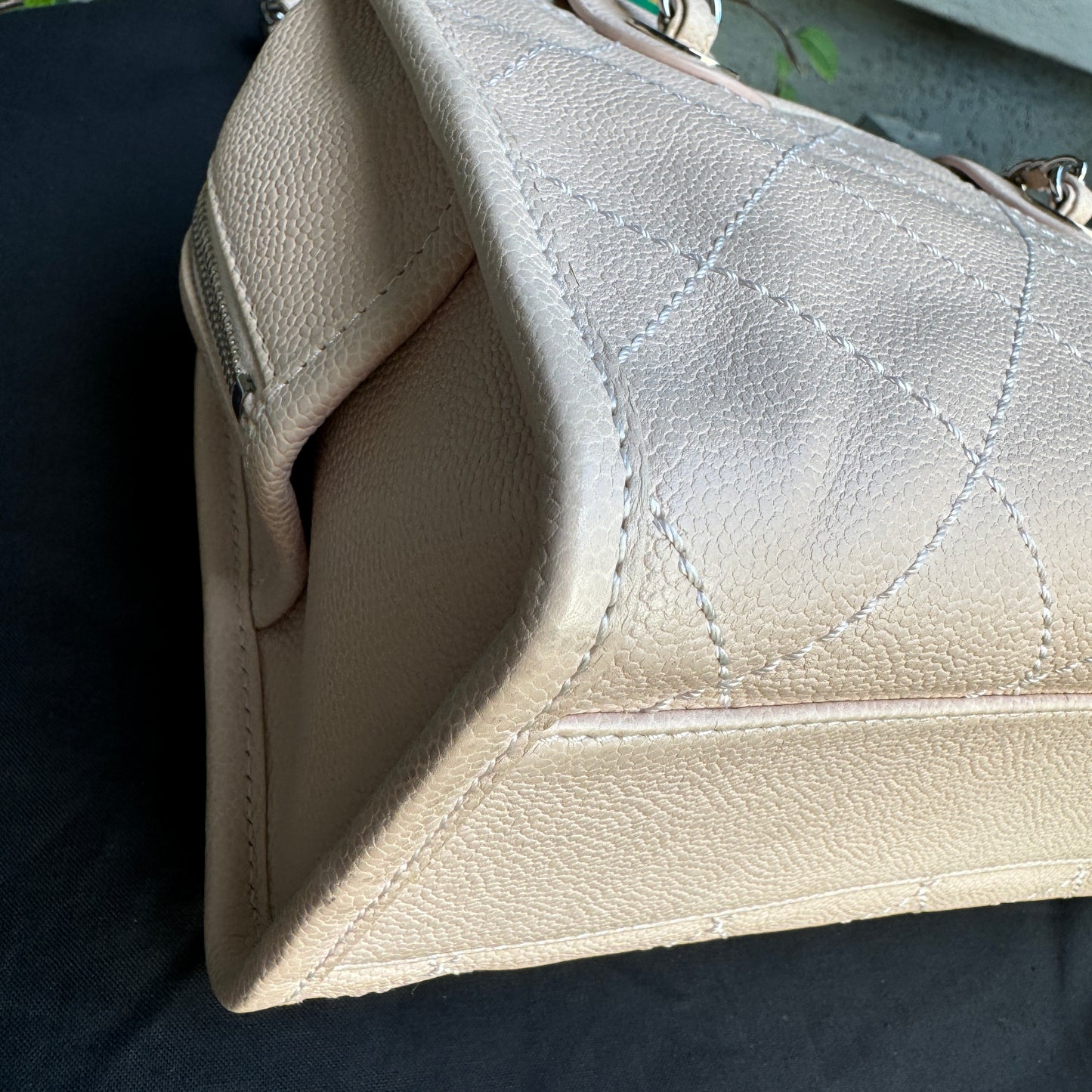 Chanel Small Deauville Caviar Bowling Bag