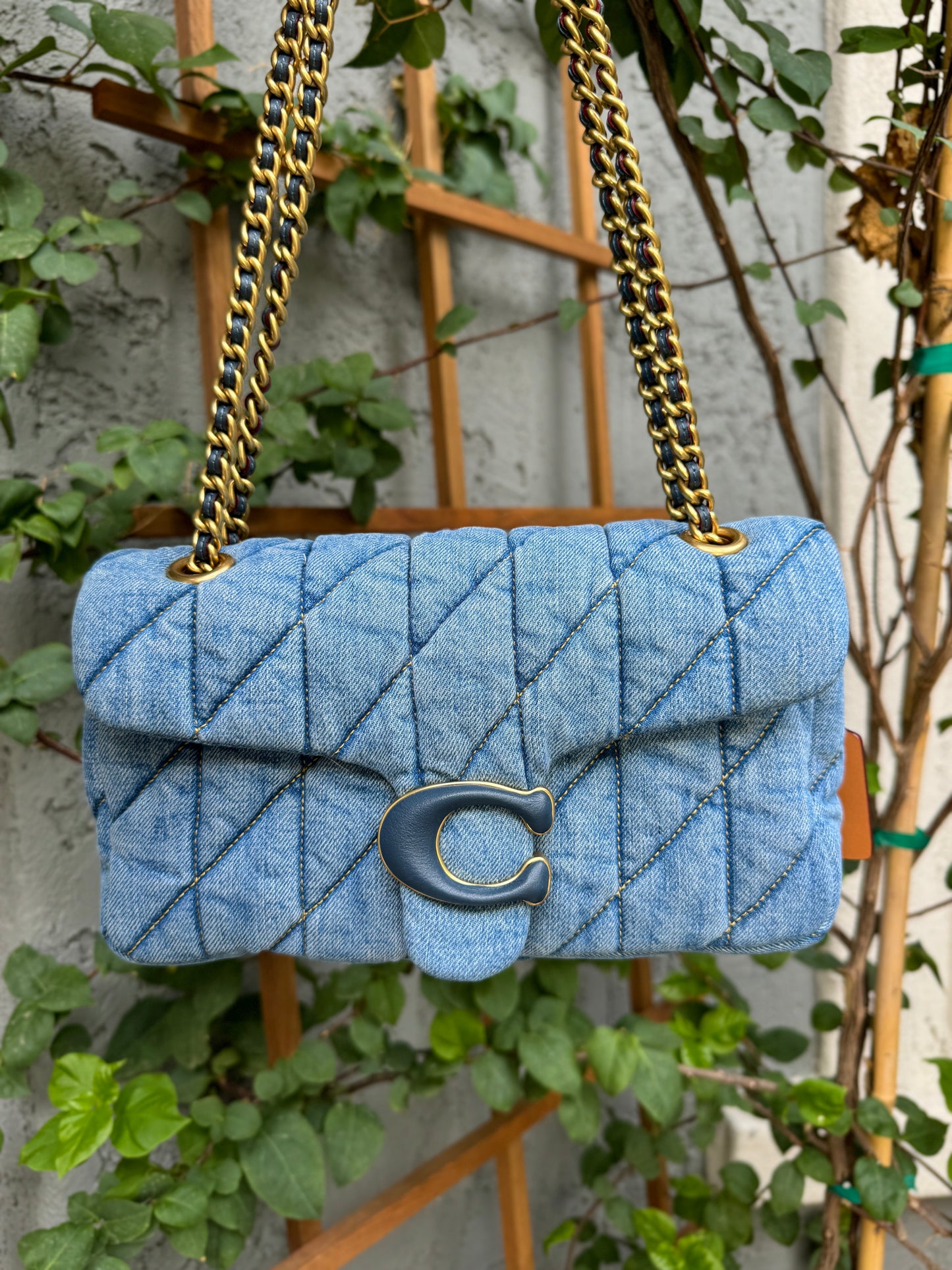 Coach Quilted Denim Tabby 26 Shoulder Bag