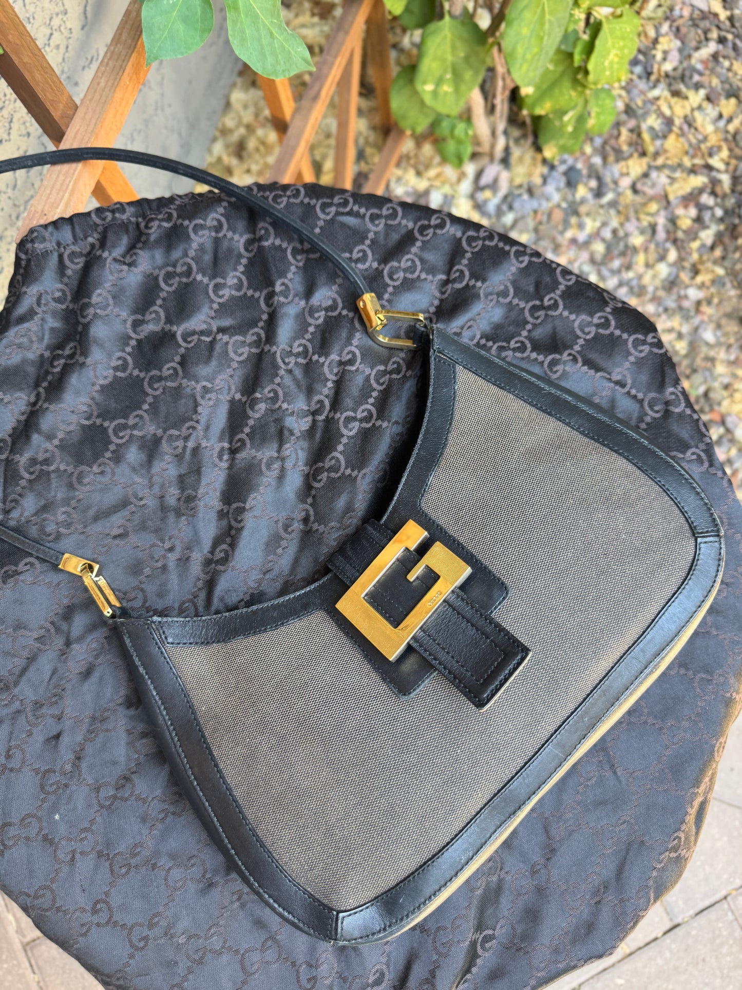Gucci Vintage G Square Logo Shoulder Bag