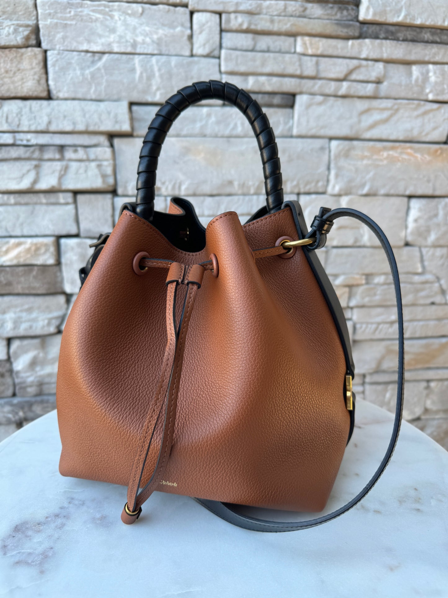 Chloé Marcie Leather Bucket Bag