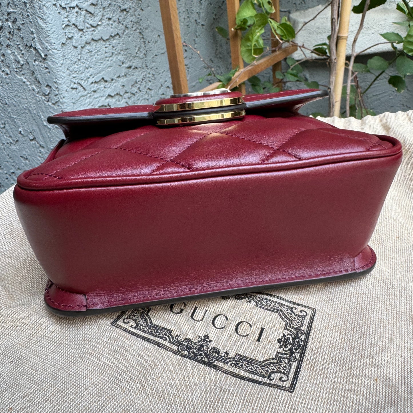 Gucci Deco Mini Flap Leather Crossbody
