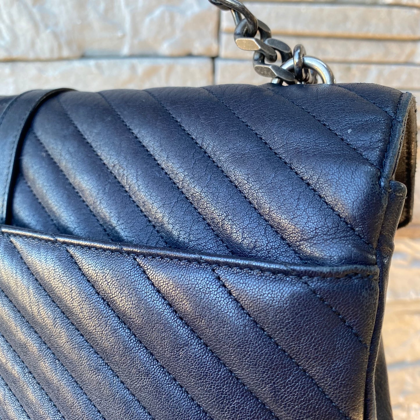 Saint Laurent Large Monogram Matelasse College Bag