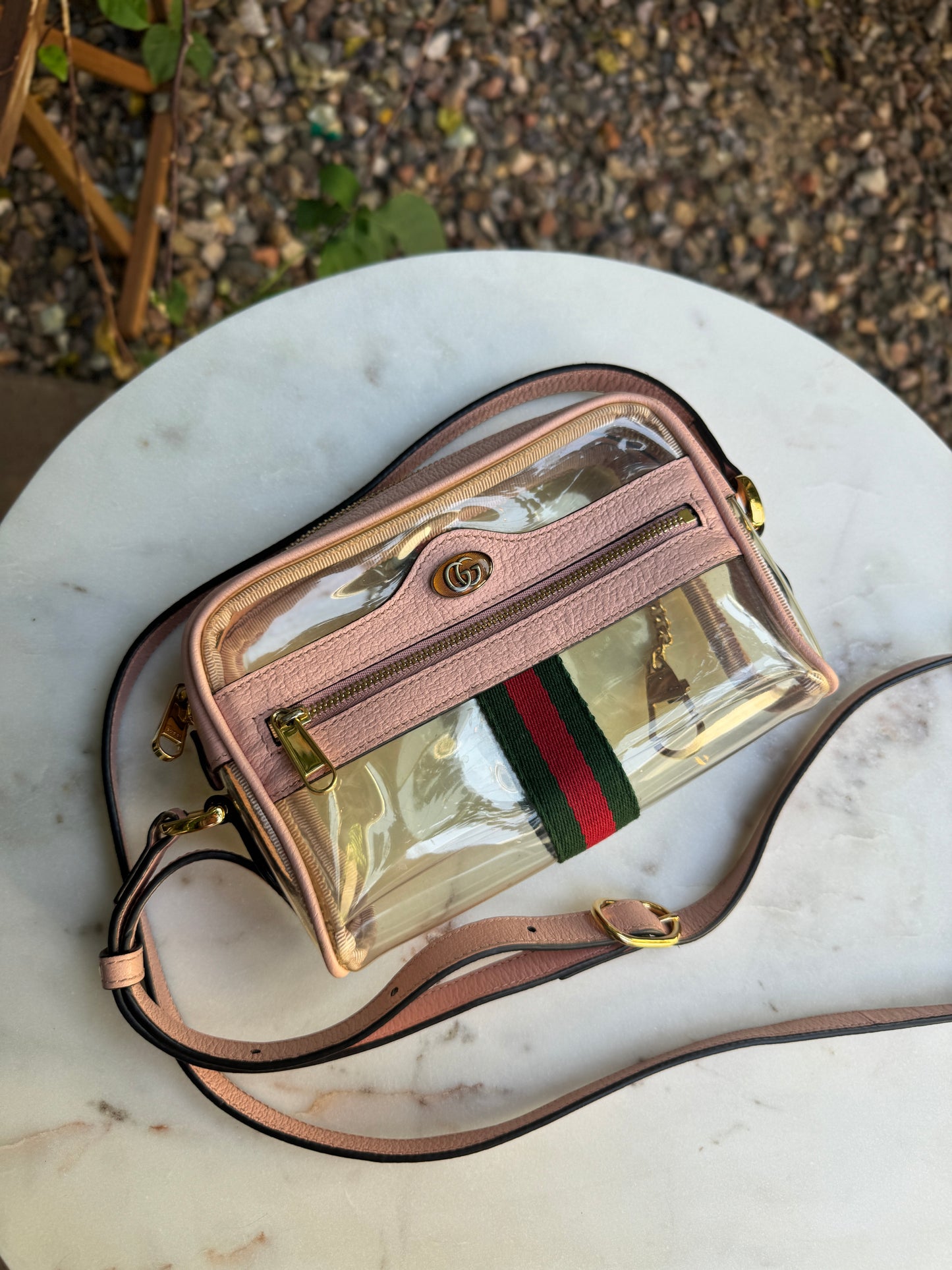 Gucci Vinyl Web Mini Ophidia Crossbody