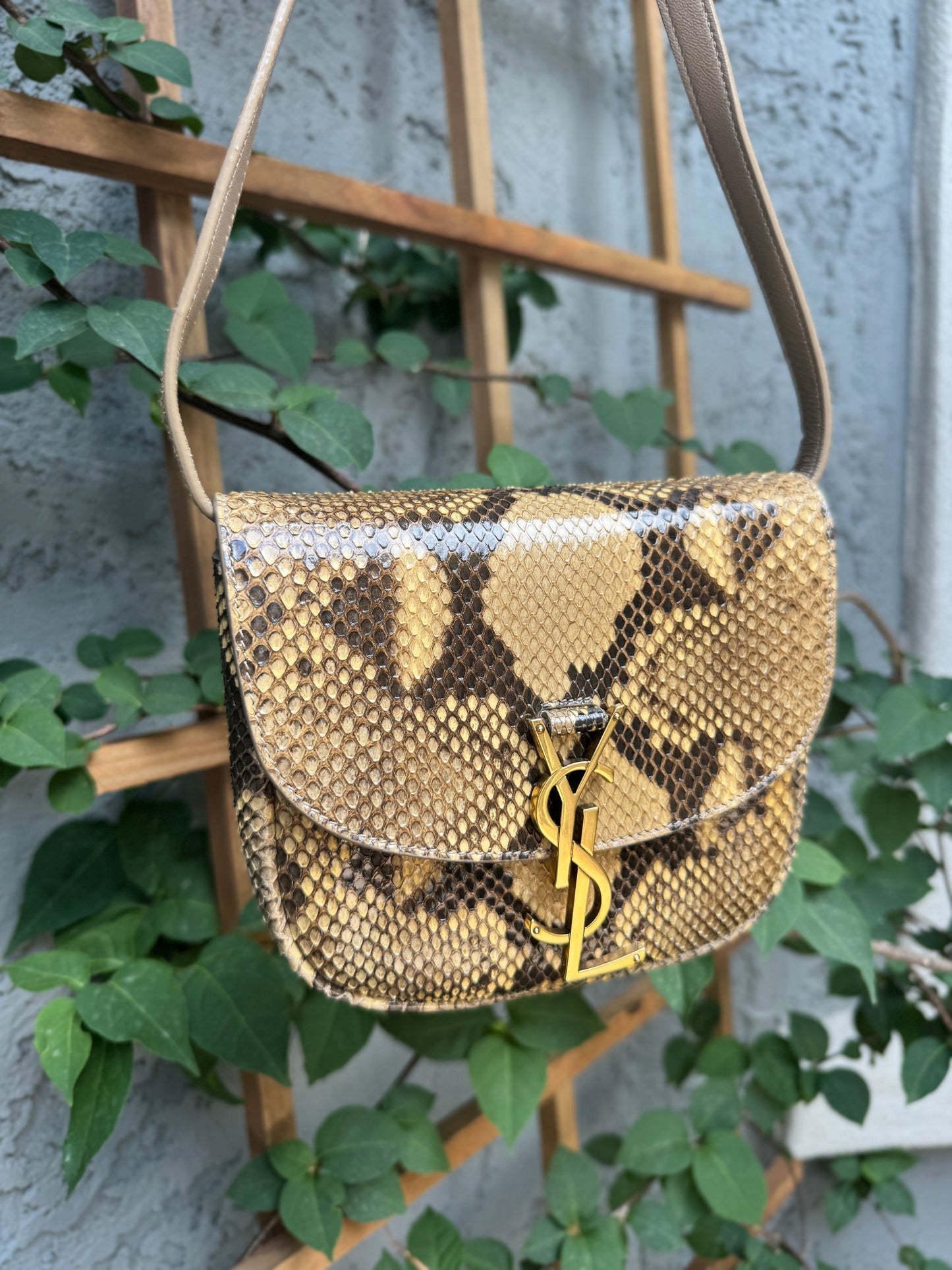 Saint Laurent Kaia Python Crossbody