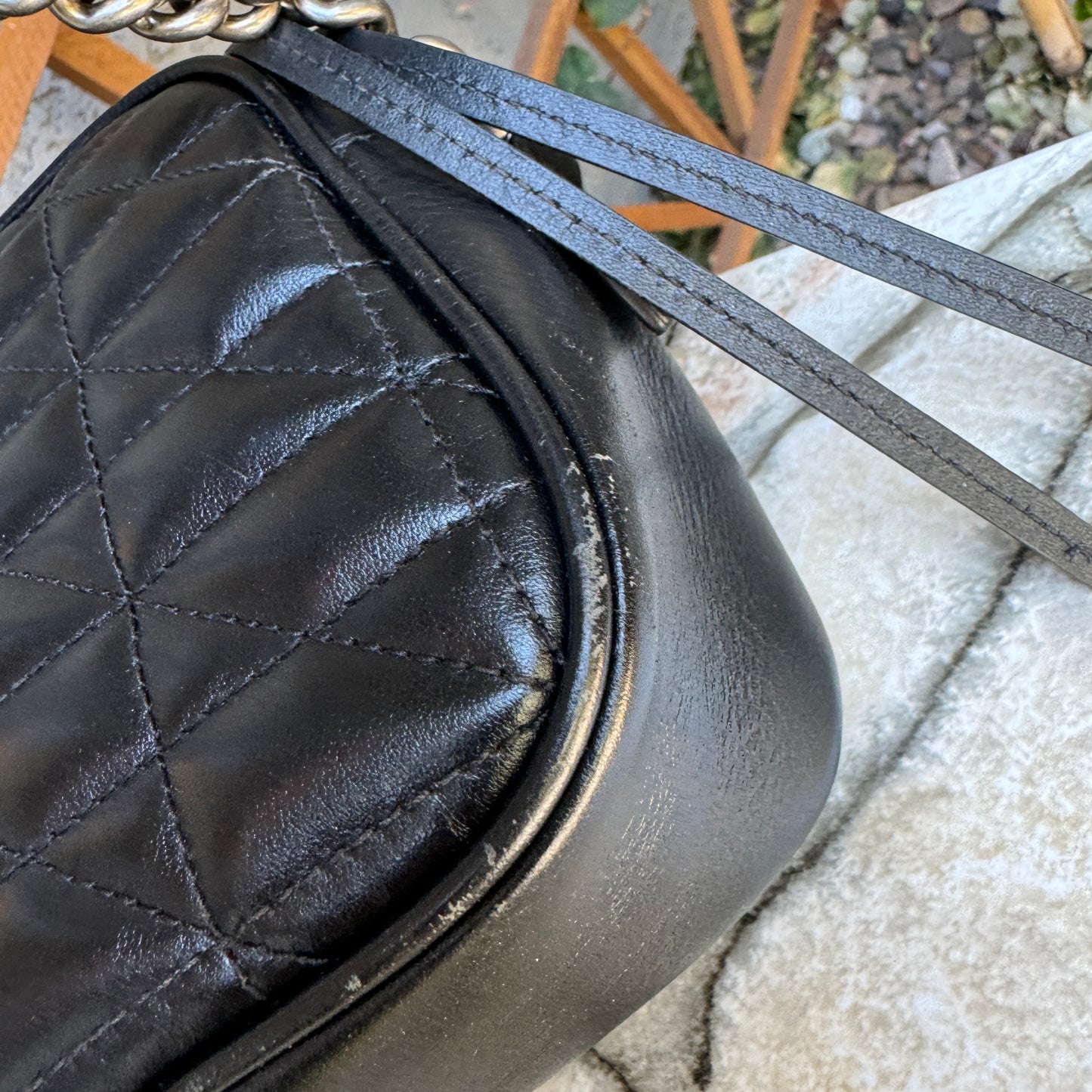 Gucci Calfskin Matelasse Aria Small GG Marmont Chain Shoulder Bag