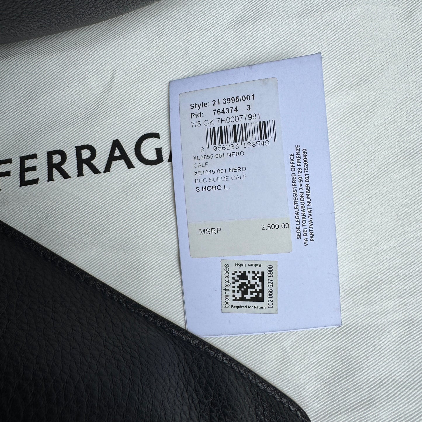 Ferragamo Archive Gancio Leather Hobo