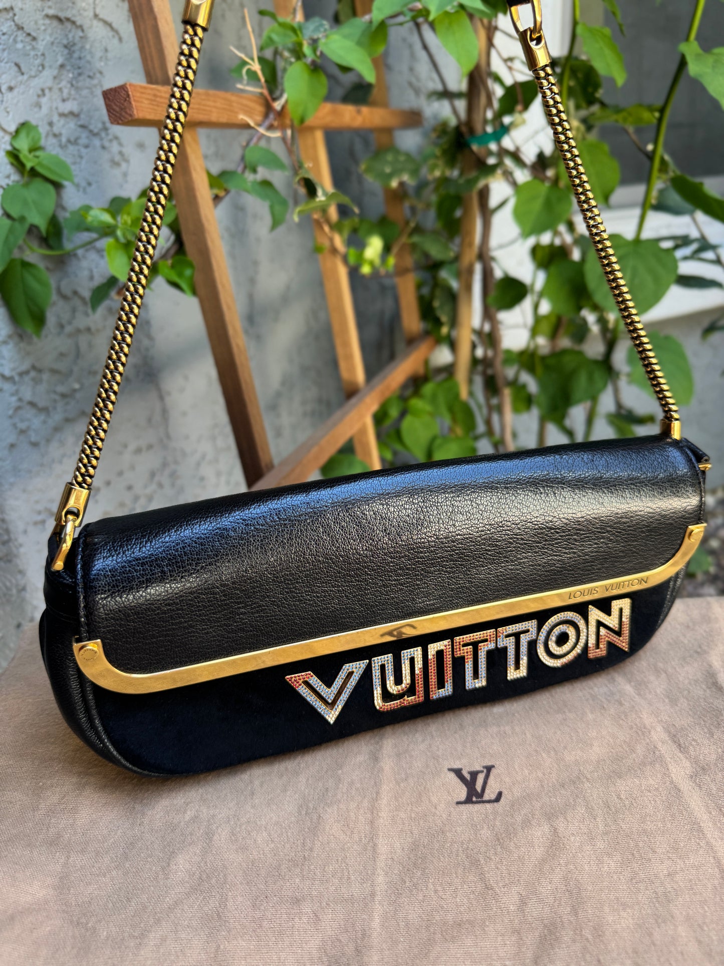 Louis Vuitton Avant Garde Leather Pochette Shoulder Bag