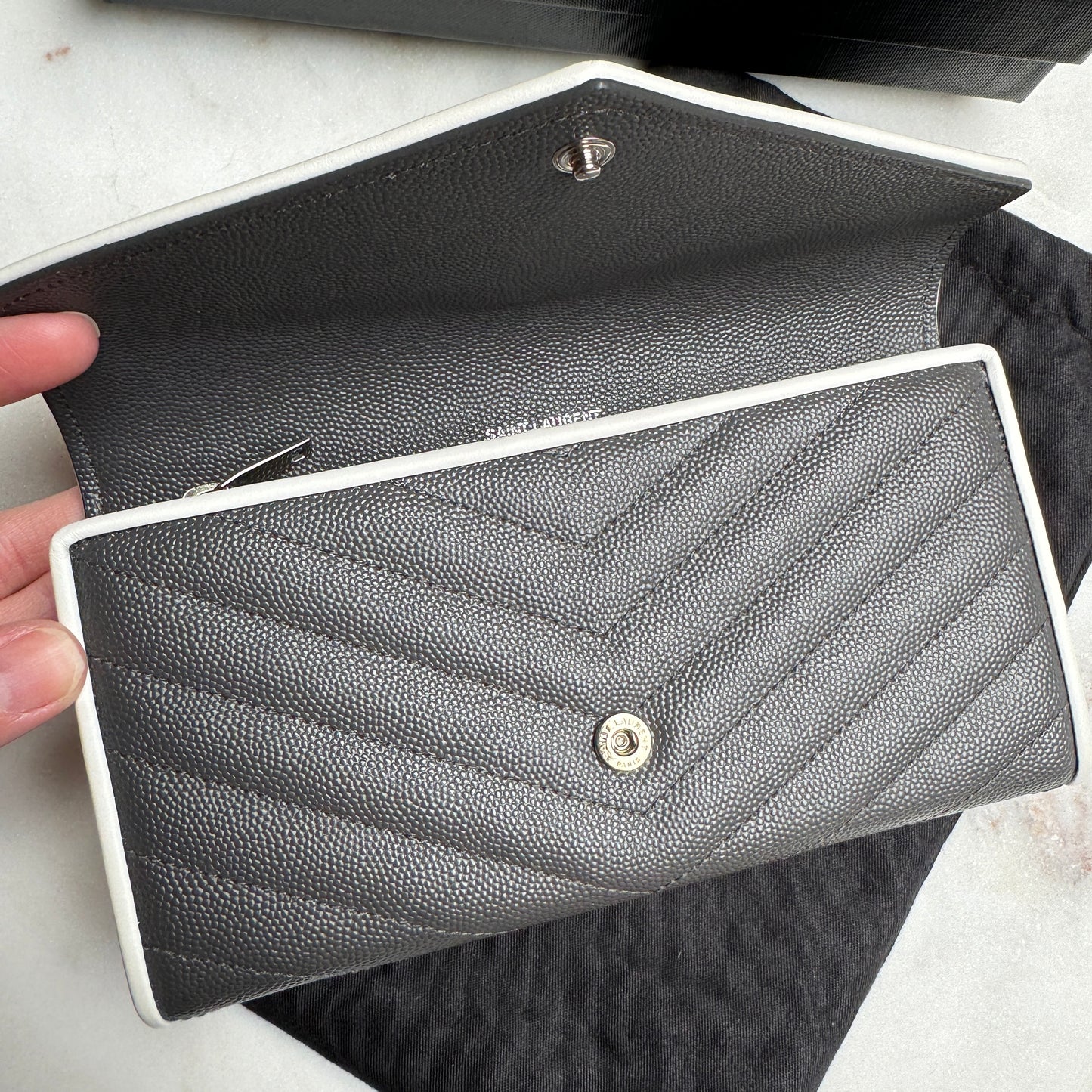 Saint Laurent Large Envelope Bicolor Wallet