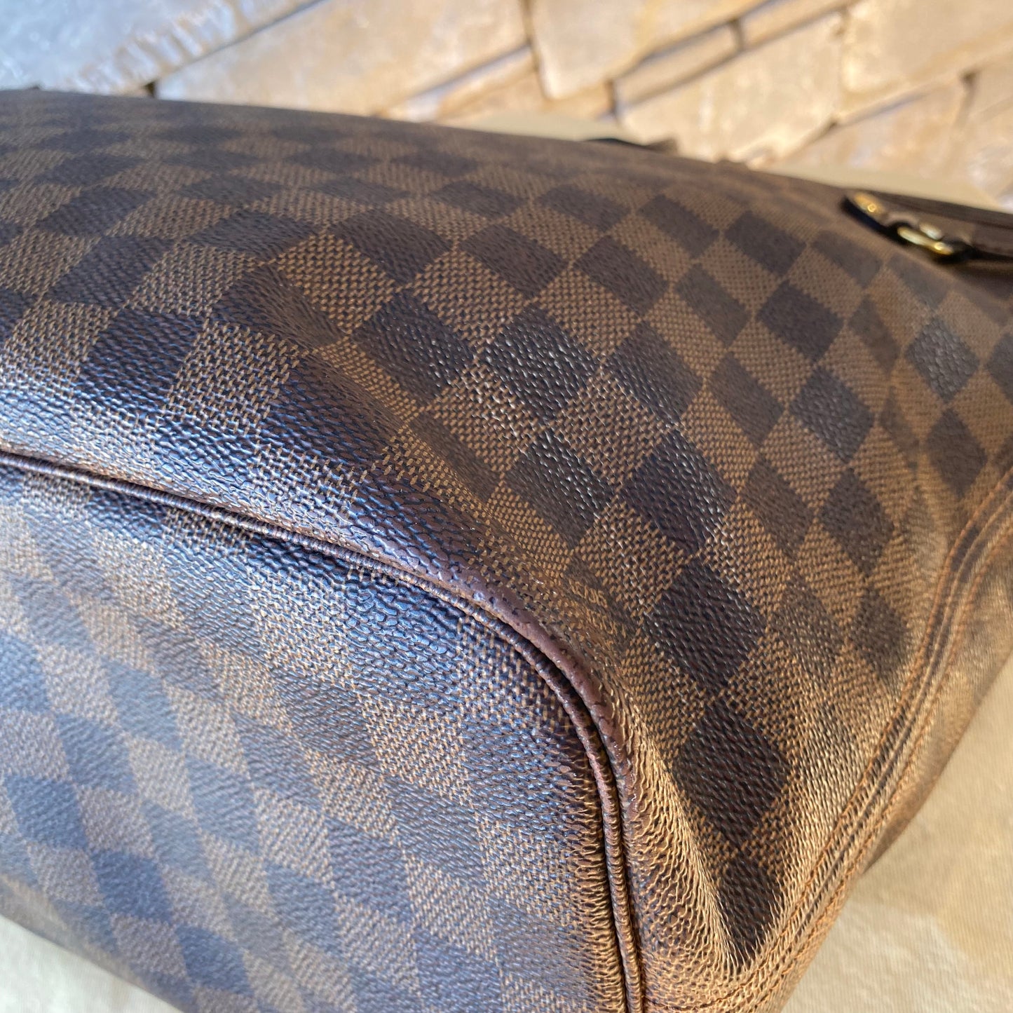 Louis Vuitton Damier Ebene Neverfull MM Tote