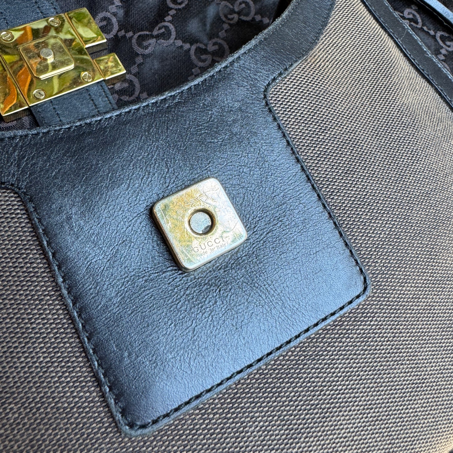 Gucci Vintage G Square Logo Shoulder Bag