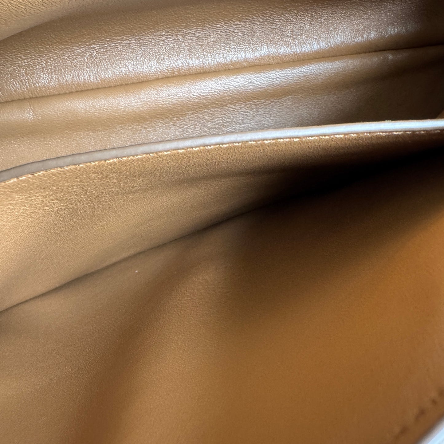 Prada Doux Extra Large Caramel Leather Shoulder Bag
