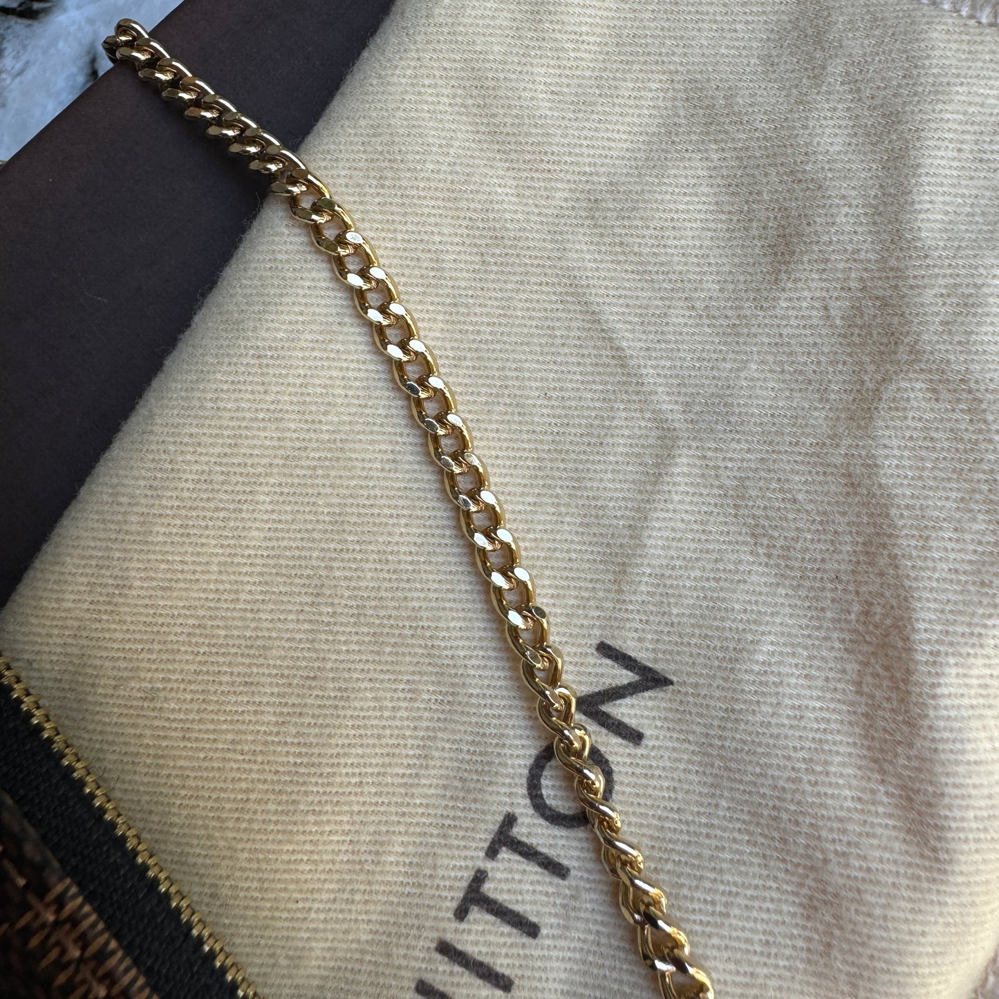 Louis Vuitton Damier Ebene Paillettes Mini Pochette Accessoires