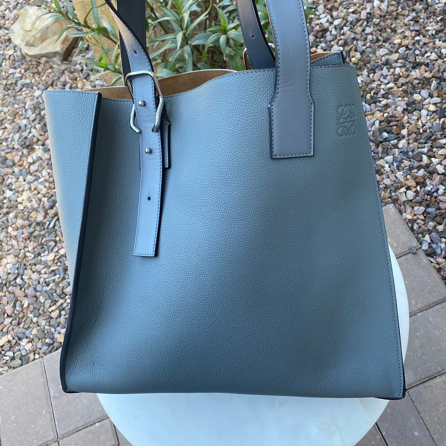 Loewe Soft Grained Calfskin Buckle Tote