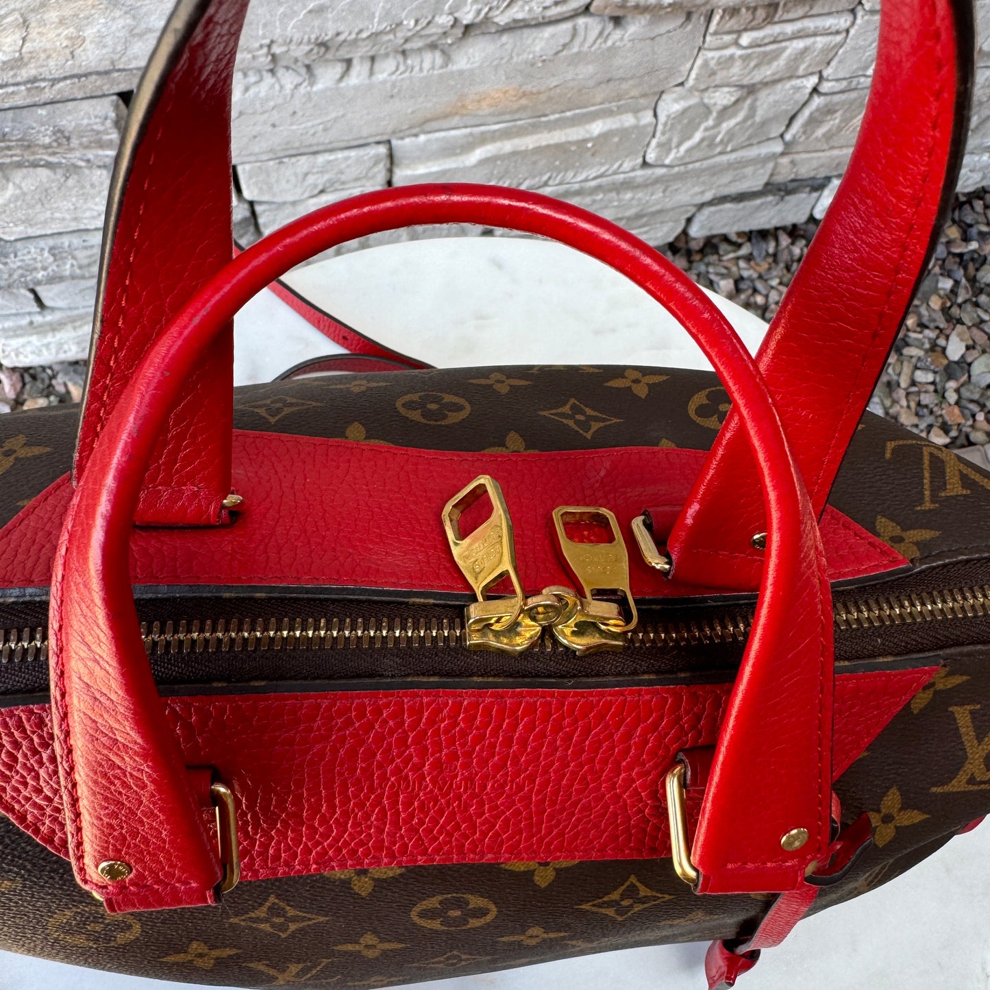 Louis Vuitton Leather and Monogram Canvas Retiro NM