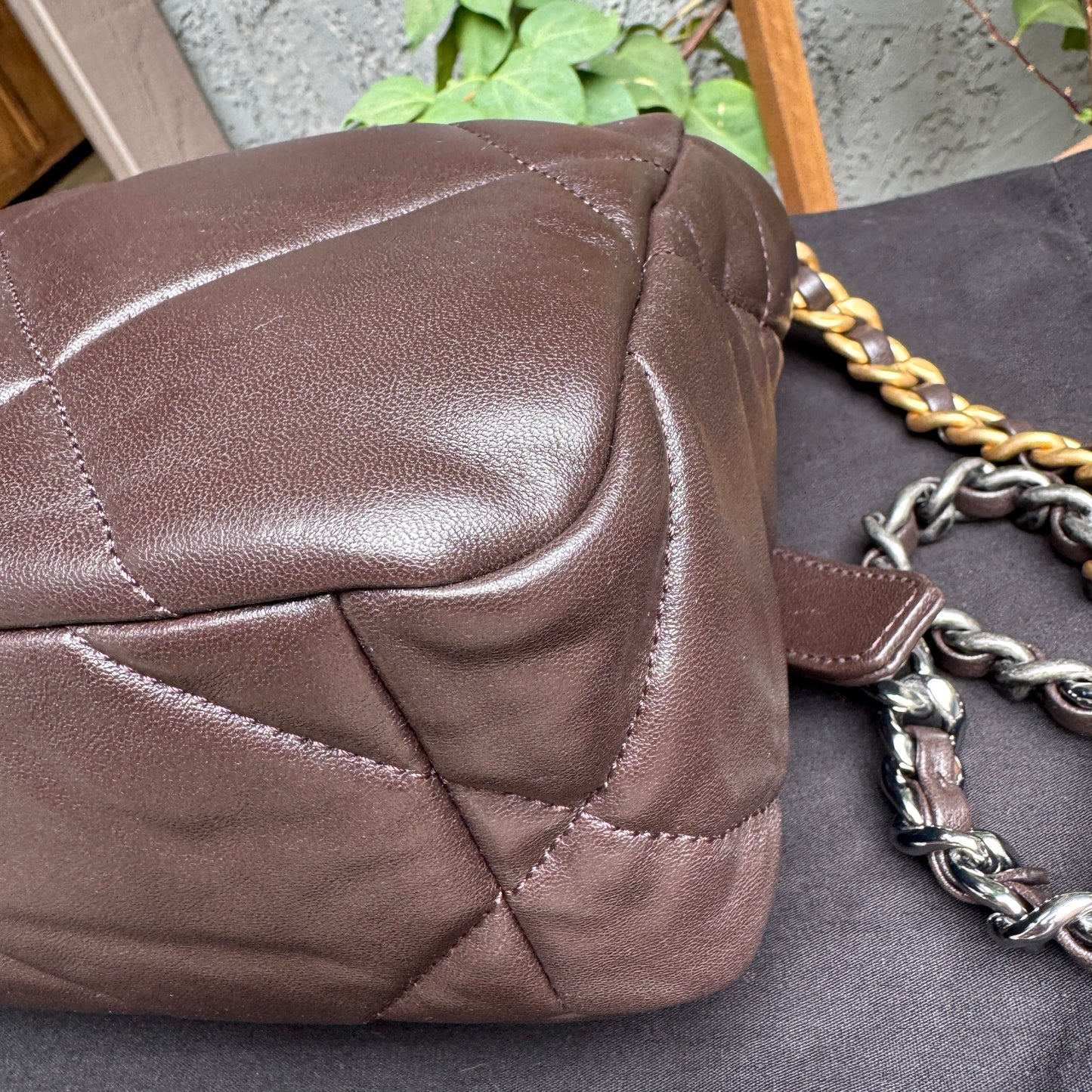 Chanel Medium 19 Shiny Lambskin Quilted Flap Crossbody
