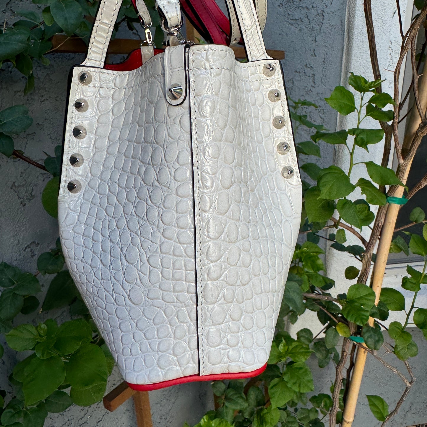 Christian Louboutin Mini Cabarock Embossed Croc Crossbody