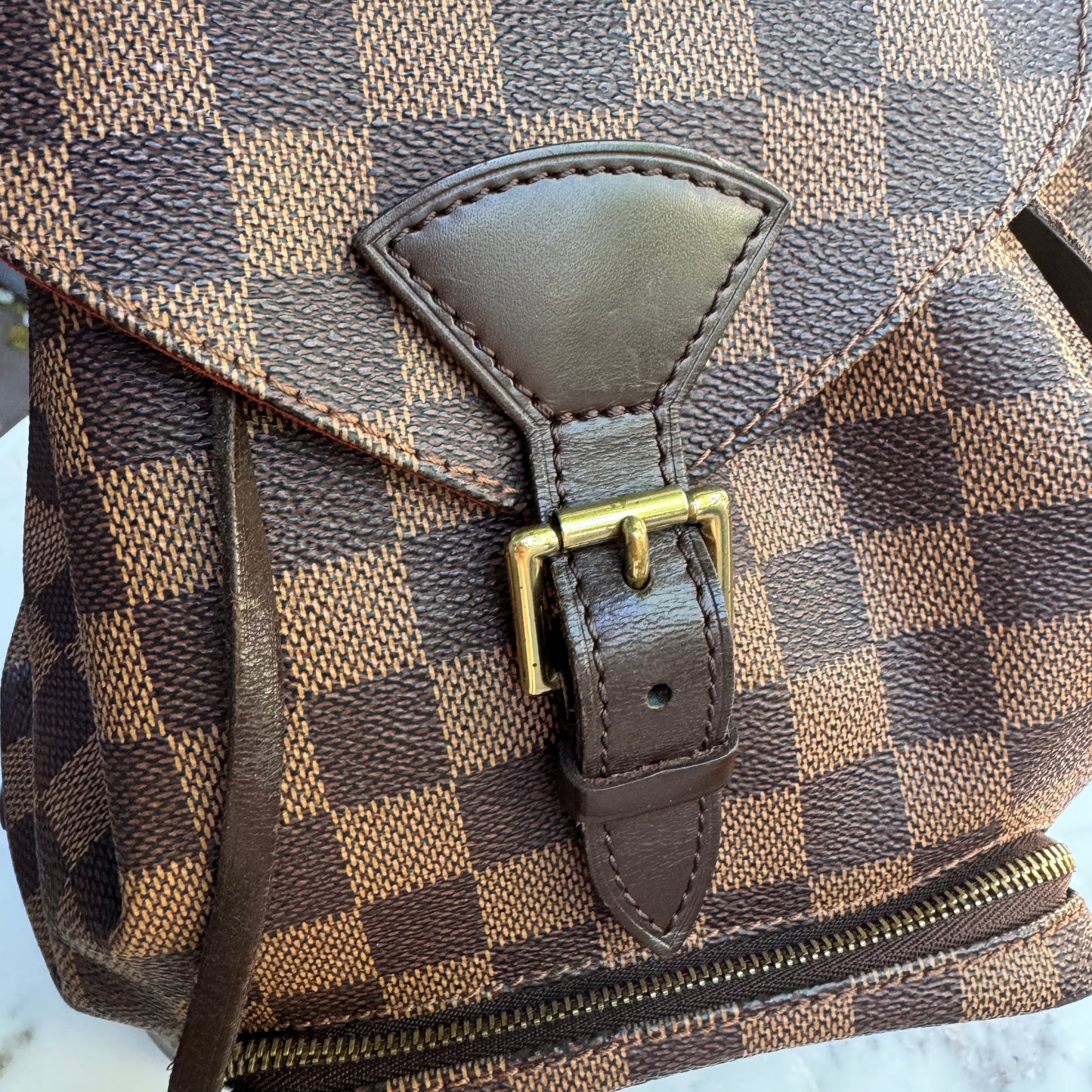 Louis Vuitton Vintage Damier Ebene Montsouris Backpack