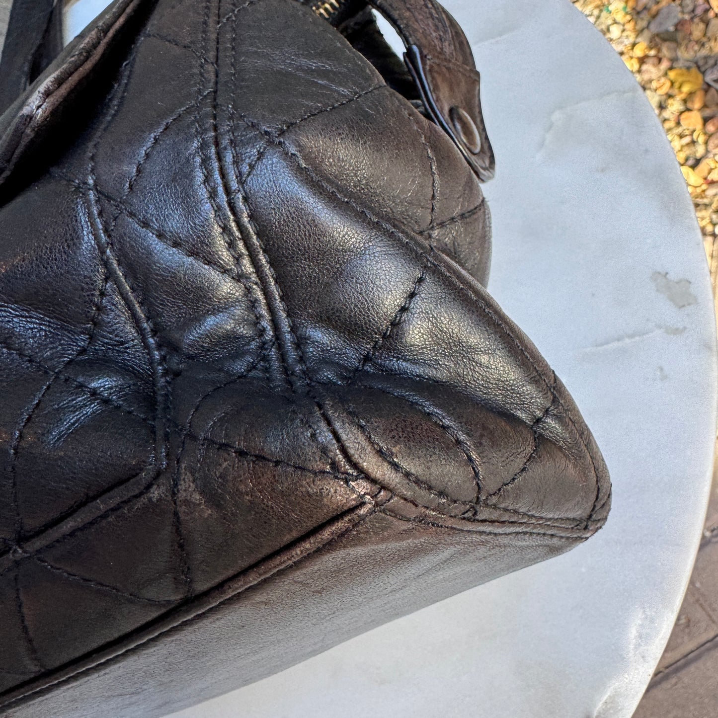Chanel Quilted Lambskin Leather Vintage CC Flap Shoulder Bag