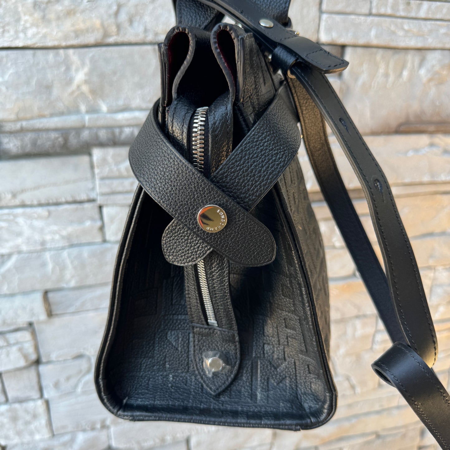 Longchamp La Voyaguese Large Leather Tote