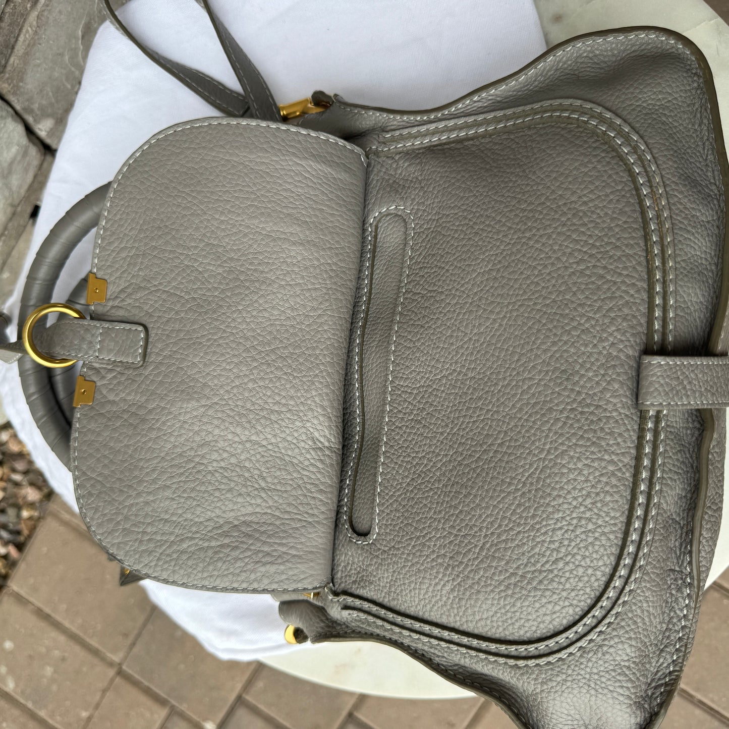 Chloé Small Marcie Double Carry Leather Crossbody
