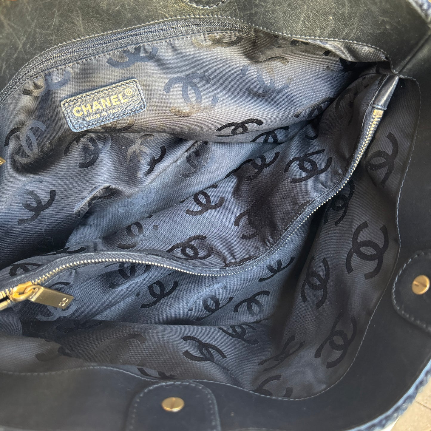Chanel Raffia Chain Tote