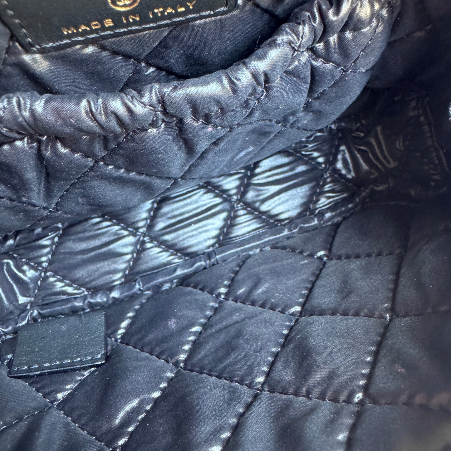 Chanel Small Curvy Quilted Caviar Cosmetic Pouch