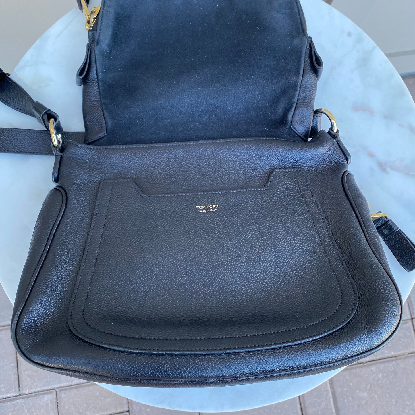 Tom Ford Pebbled Leather Jennifer Crossbody