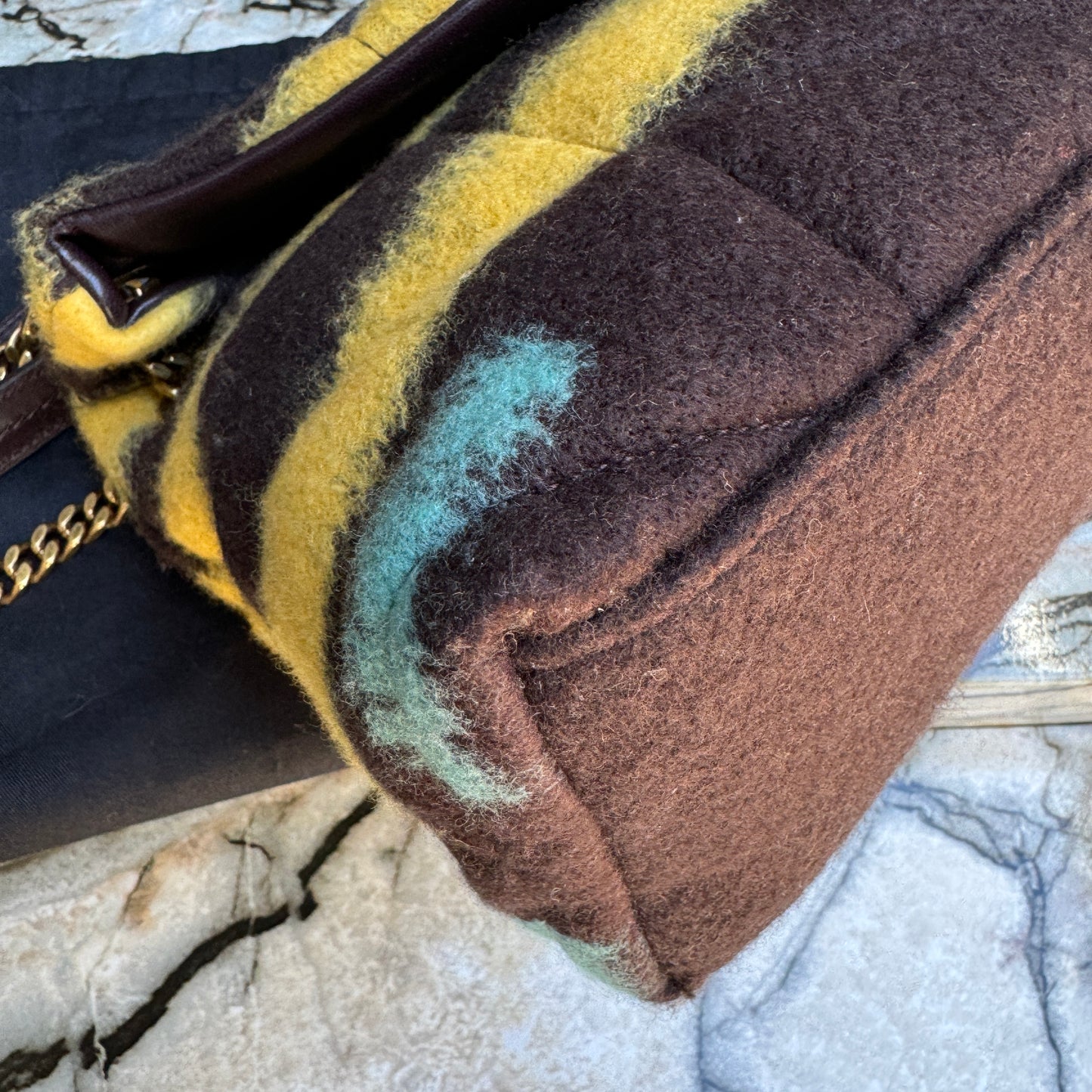 Saint Laurent Small LouLou Wool Tie Dye Puffer Crossbody