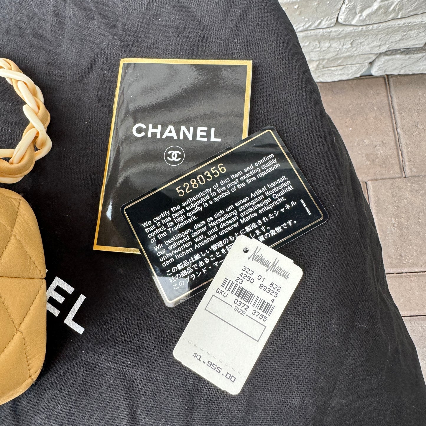 Chanel Vintage Quilted Lambskin and Resin Chain Shoulder Bag