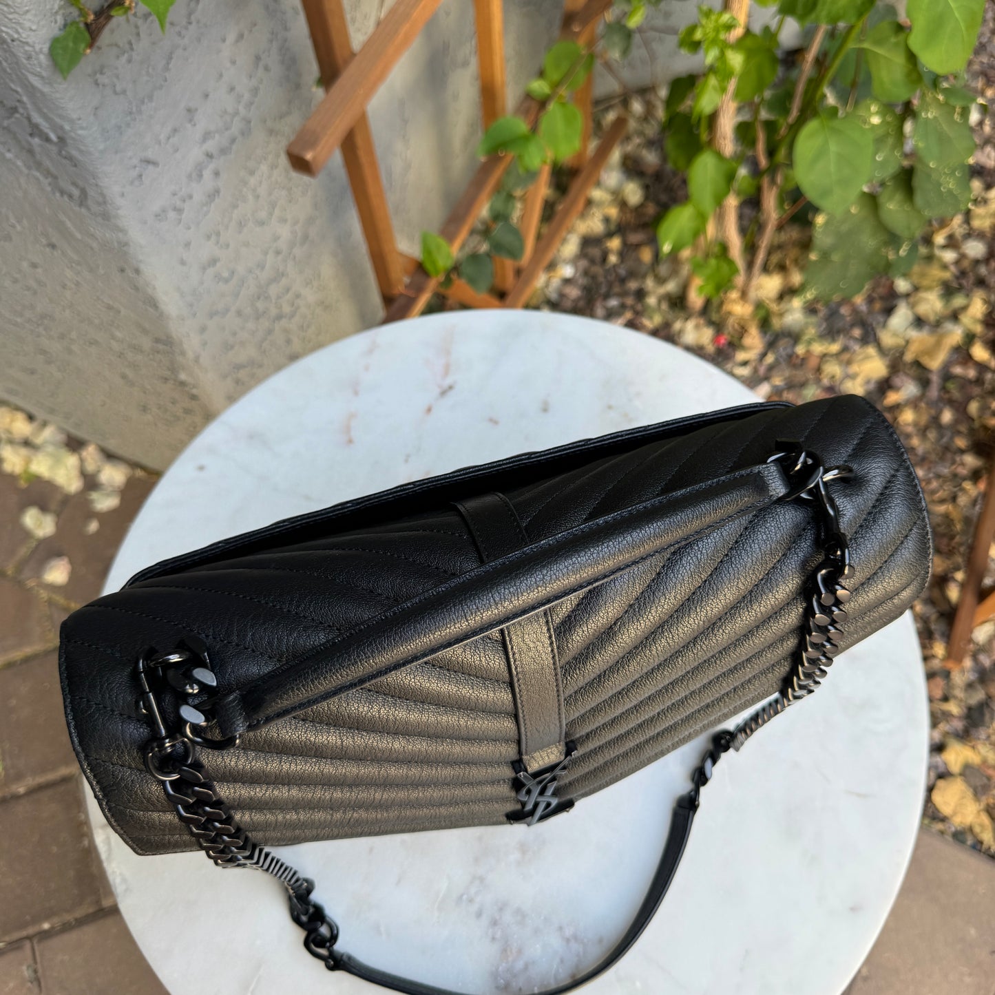 Saint Laurent Monochrome Large College Flap Shoulder Bag