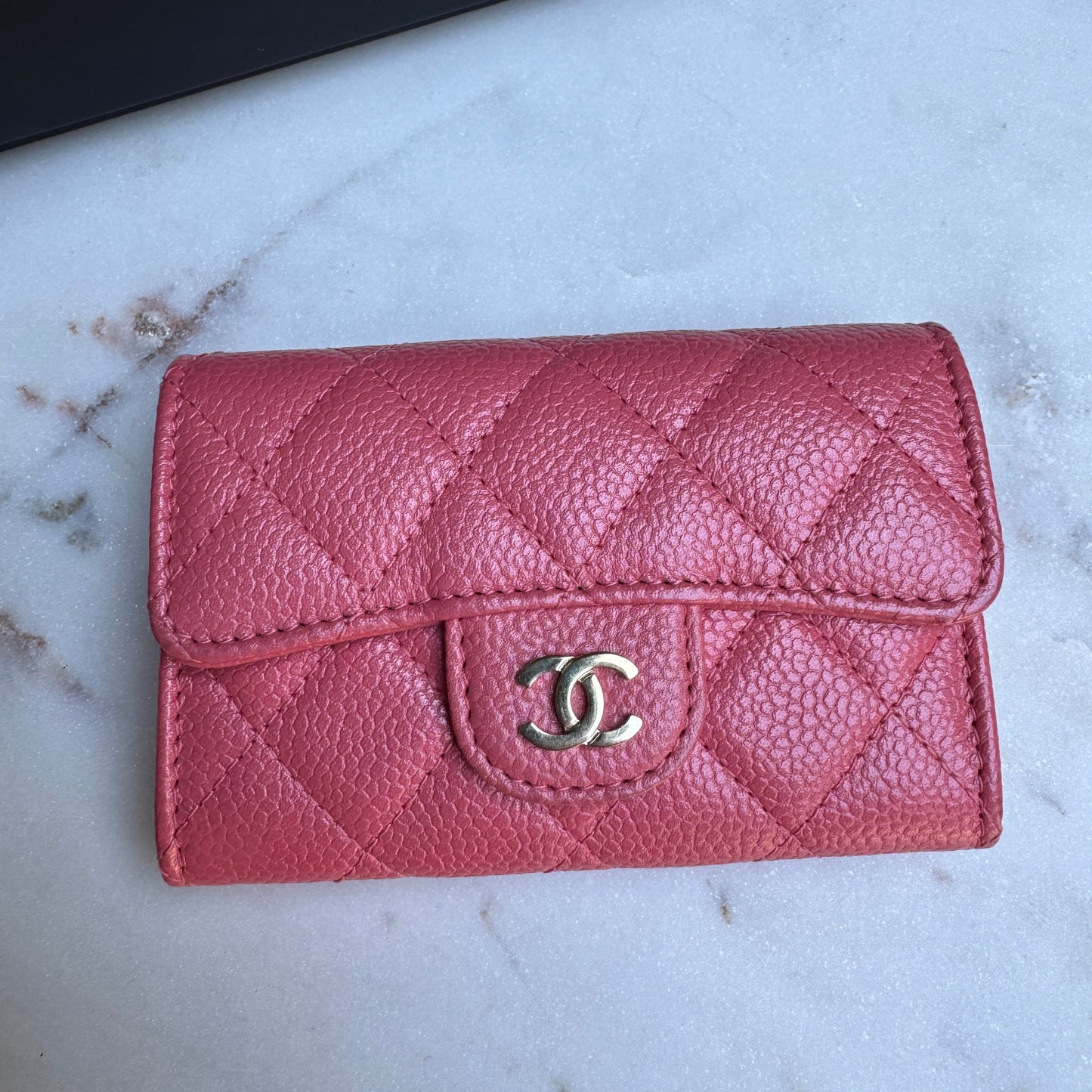Chanel Caviar Classic Flap Card Holder Wallet